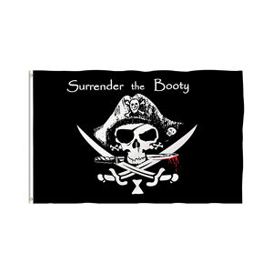 Bandera de pirata <span class=keywords><strong>con</strong></span> arandelas de latón, hueso viejo y escalofriante, personalizada, 3x5 pies - Product Image 6