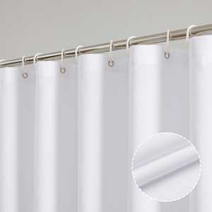 OWENIE Pingmomao <span class=keywords><strong>Rideau</strong></span> <span class=keywords><strong>de</strong></span> <span class=keywords><strong>douche</strong></span> en tissu polyester blanc imperméable, design moderne et luxueux, prix fabricant, 12 crochets, hôtel - Product Image 3