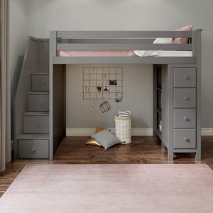 Hübsche Etagen betten mit Treppe, hölzerne Kinder betten mit Stauraum, Kinder betten mit Lern schreibtisch - Product Image 2