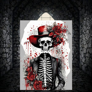 Su misura <span class=keywords><strong>di</strong></span> Halloween acquerello LED da parete arte della tela stampa della strega zucca per il paesaggio del castello pipistrello per la decorazione della casa <span class=keywords><strong>dipinti</strong></span> - Product Image 4