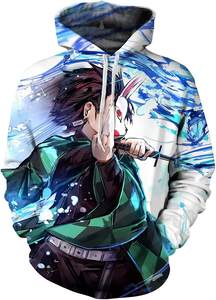 Fitspi Vente en gros Sweat à capuche Anime Dessin animé Imprimé 3D Mode Pull ample à manches longues Sweat-shirt mignon Hommes et femmes Dropshipping - Product Image 2