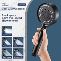 Pomme de douche moderne à haute pression 2025, 5 modes, économie d'eau, ABS, multifonction, grande pomme de douche avec pluie et douchette