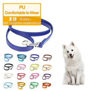 Wholesale Soft PU Leather Dog &amp; <strong>Cat</strong> <strong>Leash</strong> with Rivet Decoration Durable for Small/Medium/Large Dogs - Product Image 1