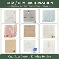 Nouvelles couvertures d'emmaillotage fantaisie en mousseline de coton biologique doux pour bébés garçons et filles, tricotées, sûres et solides