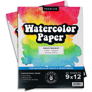 Bloc de papier aquarelle 300 g/m² pour étudiants, 20 feuilles, par le fabricant - Product Image 3