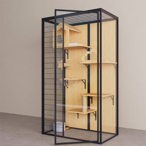 ZMaker فاخر كبير داخلي بفتحات تهوية سرير خشبي لفيلا القط سرير عش بنمط صلب عرض القط منزل كاتي - Product Image 5