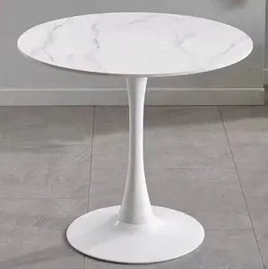 Круглый обеденный стол в скандинавском стиле с основанием тюльпана, обеденный стол для дома, бара, кафе, мебель