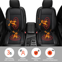 Coussin chauffant en cuir graphène Anjuny pour siège de voiture, housses de siège auto en cuir