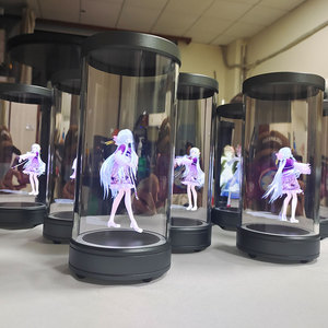 Cabinet holographique numérique AI de 5,5 à 75 pouces, machine intégrée à l'homme numérique, interaction vocale, boîte holographique cylindrique AI pour bars et magasins - Product Image 5