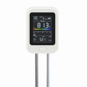 เครื่องวัดดินดิจิตอล 6 in 1 พร้อมจอ LED วัดค่า pH ความชื้น แสง อุณหภูมิ ความชื้นในอากาศ และความอุดมสมบูรณ์ของดิน สำหรับทำสวน - Product Image 1