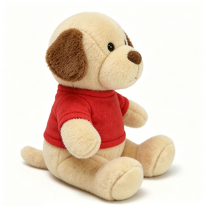 Peluche de Perro Personalizado con Camiseta Roja, 31cm-50cm, Juguete de Peluche Suave para Bebés y Niños Pequeños, Unisex - Product Image 2