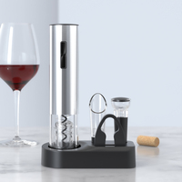 Offre Usine Kit Tire-bouchon USB 4-en-1 Rechargeable Électrique, Coffret Cadeau Ouvre-Bouteille de Vin avec Aérateur, Coupe-Capsule et Bouchons