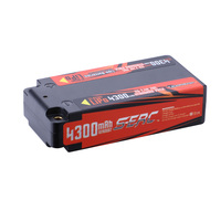 بطارية ليثيوم بوليمر SUNPADOW 7.4 فولت 2S قصيرة 4300 مللي أمبير 70C بغلاف صلب 4 مم 500 دورة للمركبات التي تعمل بالتحكم عن بعد (RC) سيارات، شاحنات، تراجي، قوارب، دبابات، باجي