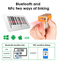 Escáner de Anillo de Dedo Effon T3, Lector de Códigos QR 1D 2D CMOS Manos Libres para Inventario, Logística y Almacén con Motor Newland