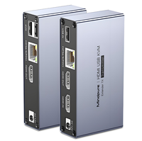 Extensor KVM HDMI USB Mindpure de 60m sobre Cable Ethernet RJ45 Cat5e/Cat6, Extensor de Video con Salida en Bucle 1080P para Ratón y Teclado