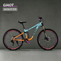 Vélo de montagne à suspension intégrale 24/26/27,5 pouces avec frein à disque, multicolores, personnalisable