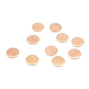Stainless Steel Round Disc Pendant DIY Jewelry Accessories Smooth Gold Rose Gold <b>Small</b> Tag <b>Necklace</b> Bracelet Chain Component - Product Image 4