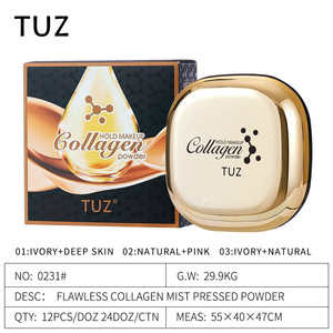 Tuz คอนซีลเลอร์คอลลาเจนแป้งรองพื้นแบบกดสองชั้นคอนซีลเลอร์คอนซีลเลอร์ให้ความชุ่มชื้นติดทนนานควบคุมความมันนู้ด0231แต่งหน้า - Product Image 2