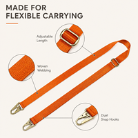 Sangle de téléphone réglable en nylon personnalisée, bandoulière tissée avec double mousquetons, OEM ODM