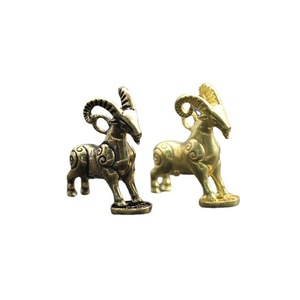 Solid Brass Sheep Keychain Pendant Zodiac Animal Desktop <b>Ornament</b> Gift For <b>Car</b> Key Accessories - Product Image 1