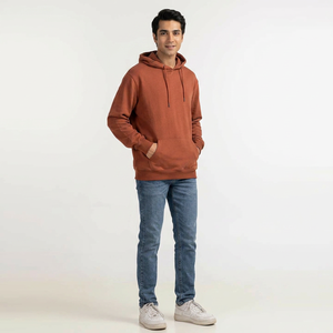 Nueva Llegada: Sudadera con Capucha para Hombre, Mezcla de Algodón Básico para Uso Casual al Aire Libre, Producto de Alta Demanda, Diseño Sólido con Forro - Product Image 1