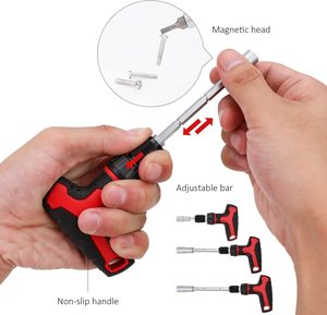 Juego de llaves de trinquete y destornilladores con mango en T magnético de 27 piezas OEM de fábrica, ideal para trabajar en electrodomésticos - Product Image 4