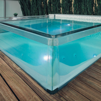 Murs de piscine en acrylique sur mesure, découpe personnalisée, feuilles d'acrylique transparentes durables pour améliorer la vue sous-marine dans la cour