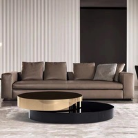 Table basse contemporaine française multifonctionnelle avec miroir, salon, noir et or, plateau en métal trempé, cadre en acier, rangement intelligent