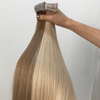 Extensions de cheveux vierges Remy chinois en vrac, qualité supérieure, avec bande adhésive invisible fine, résistantes à la chute, douces et brillantes