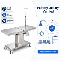 Table vétérinaire en acier inoxydable 304 à levage hydraulique, robuste, pour usage en clinique vétérinaire, vente en gros directe usine