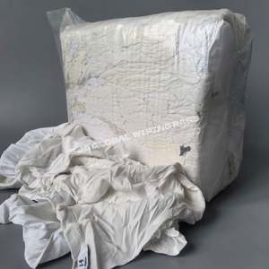 Trapos de limpieza blancos de algodón 100% reciclado para la industria automotriz, trapos de limpieza a granel tipo sudadera. - Product Image 1