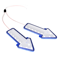 Nouvelle lumière d'avertissement latérale à LED 12V de haute qualité et haute luminosité pour moto et voiture, clignotante rouge et bleue, signalisation directionnelle