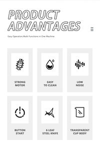 Mixeur de comptoir professionnel en plastique haute performance 500W 1,25L 6 lames, broyeur à glace puissant, machine à jus pour restaurant - Product Image 6