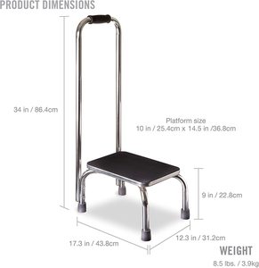 Fournitures de soins de santé tabouret de <span class=keywords><strong>pied</strong></span> en métal robuste <span class=keywords><strong>pour</strong></span> lits hauts tabouret de <span class=keywords><strong>pied</strong></span> Portable <span class=keywords><strong>pour</strong></span> personnes âgées - Product Image 3