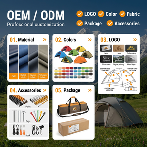 Tente de randonnée ultralégère QIQIKA Luxury Indian Four Corners avec tube d'air 2000-3000 mm, imperméable, double couche, quatre saisons - Product Image 5