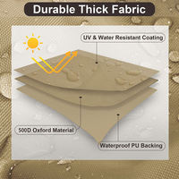 Housse de canapé d'angle en forme de L pour 7 places, résistante aux UV, imperméable, anti-poussière, pour l'extérieur, sur mesure
