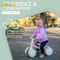 Vélo d'équilibre pour bébé personnalisé pour 1 an avec roues silencieuses sans bords tranchants assemblage facile intérieur et extérieur cadeau pour tout-petits