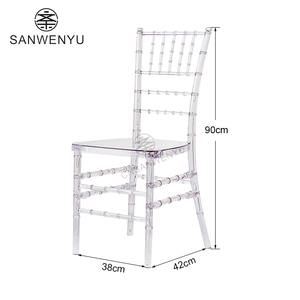Fauteuil Chiavari <span class=keywords><strong>en</strong></span> Résine Transparente Effet Cristal pour Événements, Idéal Mariages, Hôtels, Vente <span class=keywords><strong>en</strong></span> Gros - Product Image 2