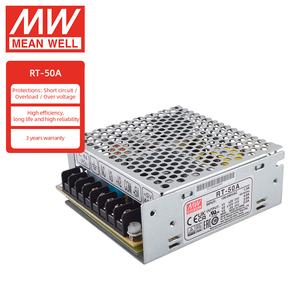 MeanWell RT-50A 50W แหล่งจ่ายไฟแบบสามช่องสัญญาณ ปรับแรงดันและกระแสได้ <span class=keywords><strong>5V</strong></span> 12V -<span class=keywords><strong>5V</strong></span> แบบ Open Frame พร้อมสายไฟ จ่ายไฟสามทาง - Product Image 1