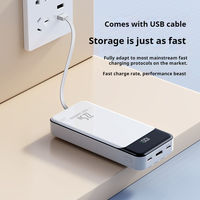 Chargeur portable ultra-fin avec logo personnalisé PD22.5W Type-C, câble intégré, batterie externe 10000 mAh, charge rapide