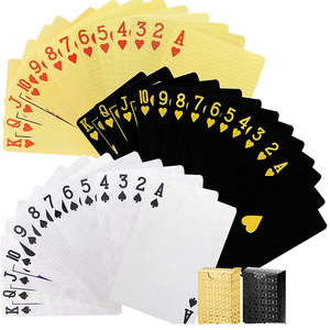 Cartes à jouer publicitaires personnalisées en PVC noir effaçable à sec Rose Ghost pour table - Product Image 2