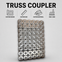 Connecteur de treillis à six voies en alliage d'aluminium avec trous de boulons, structure modulaire, installation rapide pour l'assemblage de cadres de scène
