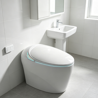 Toilette intelligente en céramique conviviale avec pression d'eau réglable, séchage à chaud et double canalisation pour projets de villas modernes