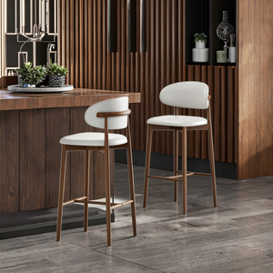 Taburete de Bar alto de diseño moderno para uso doméstico Silla alta simple con respaldo para <span class=keywords><strong>Island</strong></span> Bar - Product Image 3