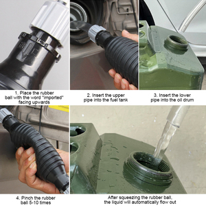 Pompe à carburant manuelle de gros pour transfert de liquides <span class=keywords><strong>essence</strong></span> et <span class=keywords><strong>diesel</strong></span>, tuyau de transfert d'huile de <span class=keywords><strong>voiture</strong></span> avec <span class=keywords><strong>pince</strong></span> à bille, outils de ravitaillement automobile - Product Image 4