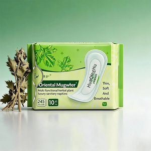 Serviettes hygiéniques en mugwort prêtes à l'emploi, respirantes, douces, confortables, écologiques, ODM, <span class=keywords><strong>pour</strong></span> femmes, <span class=keywords><strong>pour</strong></span> une utilisation confortable pendant les règles nocturnes - Product Image 1