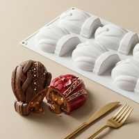Moule en silicone HY pour gants en tricot 3D, moule de cuisson à thème de Noël, moule DIY pour chocolat, gelée, plâtre, savon, bougie, gâteau