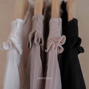 ชุดรอมเปอร์เด็กผู้หญิงแบรนด์ Peekaboo Melody สำหรับเด็กแรกเกิด ผลิตในเกาหลี ผ้าฝ้าย 95% ผสมสแปนเด็กซ์ 5% เหมาะสำหรับฤดูใบไม้ร่วงและทุกฤดู ชุดบอดี้สูทสำหรับใส่เล่นนอกบ้าน ติดกระดุม - Product Image 5