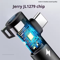 2'si 1 Arada Tip C 3.5mm Ses USB C Adaptörü Yeni Aux Jakı Ses Kulaklık Bölücü DC Çıkışlı Şarj ve Dinleme/Arama Kulaklıkları