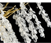 Lustre JYLIGHTING de luxe français pour salle à manger, salon, chambre, villa, modèle de chambre, en aluminium, forme goutte d'eau